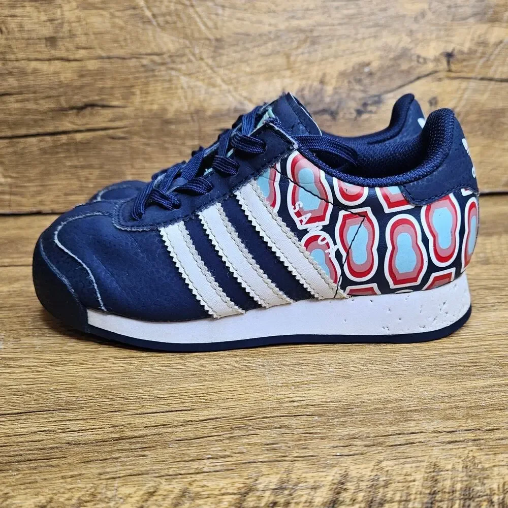 Adidas original Samoa Navy Red Pattern Lace up sneaker size 11 kids